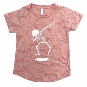 Peach Dabbing Skeleton Tee